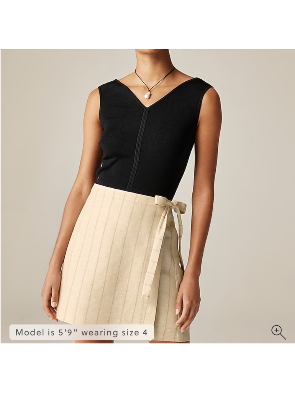 J.crew Wrap skirt in striped linen blend